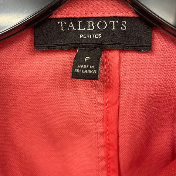 Talbots Button Front Coral Utility Jacket Womens Petite XS - Picture 5 of 8